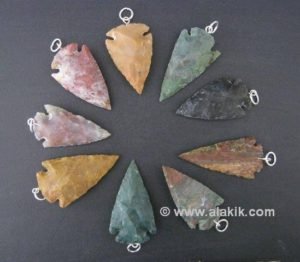 Fancy Jasper Arrowheads Pendant-Agate Arrowheads