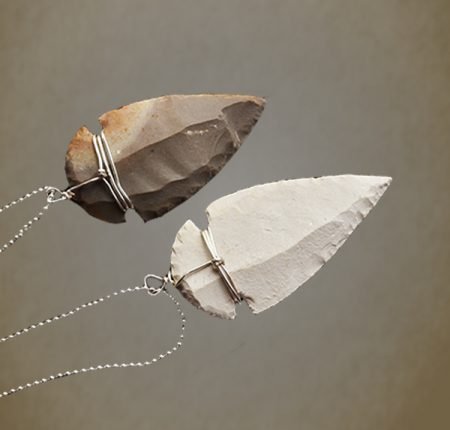 2-Inch polish arrowhead pendants